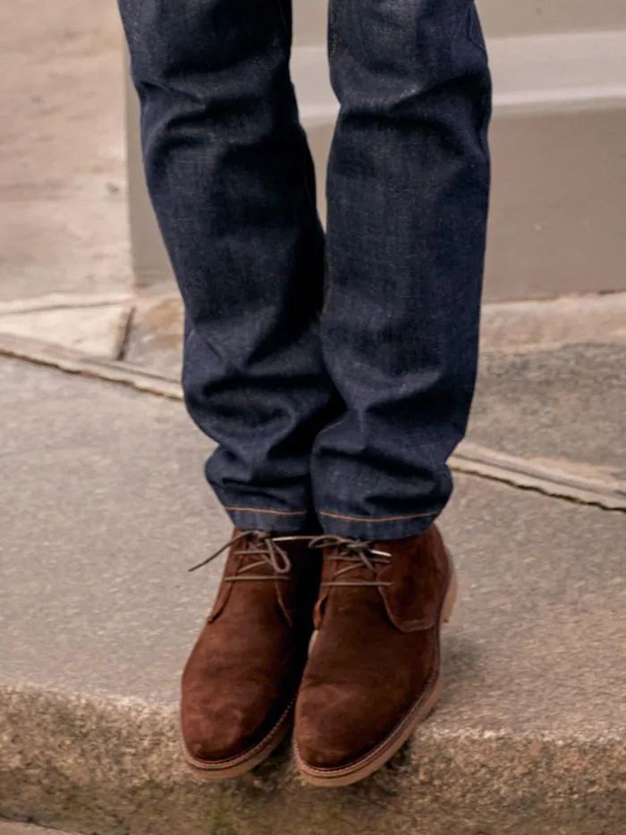 Men Shoes Cyrillus High LaceUp Derby Shoes Marron