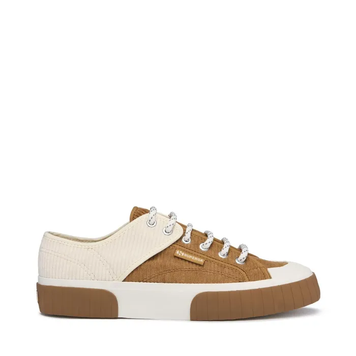 Men Sneakers Unisex 2630 PANELS CORDUROY Low Cut DUONWHITE AVORO Superga Low Cut