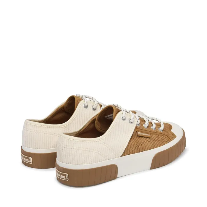 Men Sneakers Unisex 2630 PANELS CORDUROY Low Cut DUONWHITE AVORO Superga Low Cut