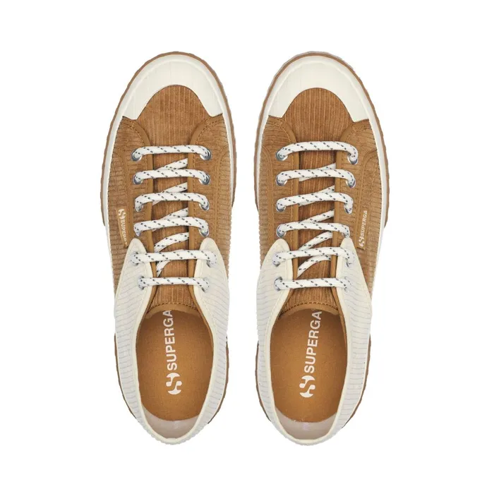 Men Sneakers Unisex 2630 PANELS CORDUROY Low Cut DUONWHITE AVORO Superga Low Cut