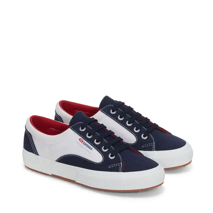 Men Sneakers Unisex 2750 BLOCKS Low Cut WHITENAVYRED Superga Low Cut
