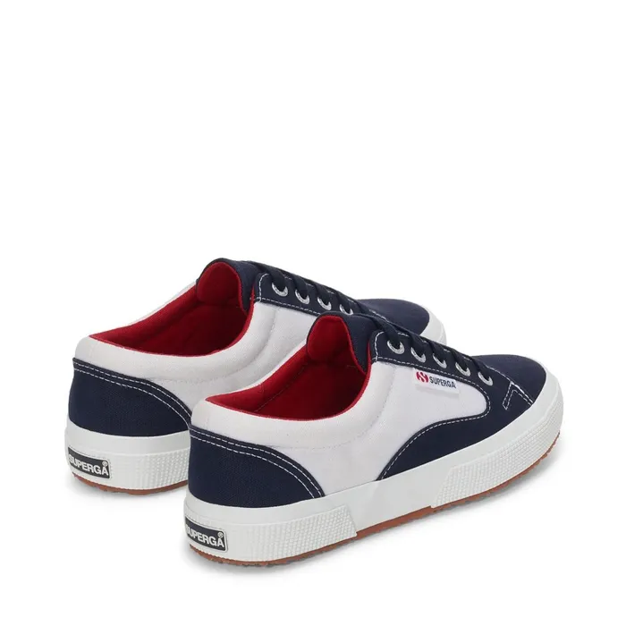 Men Sneakers Unisex 2750 BLOCKS Low Cut WHITENAVYRED Superga Low Cut