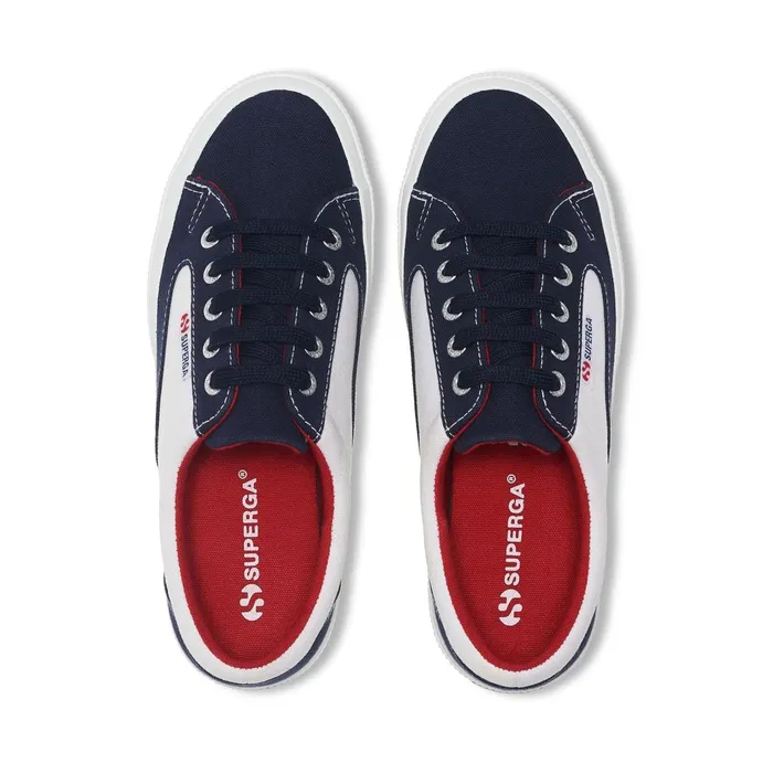 Men Sneakers Unisex 2750 BLOCKS Low Cut WHITENAVYRED Superga Low Cut