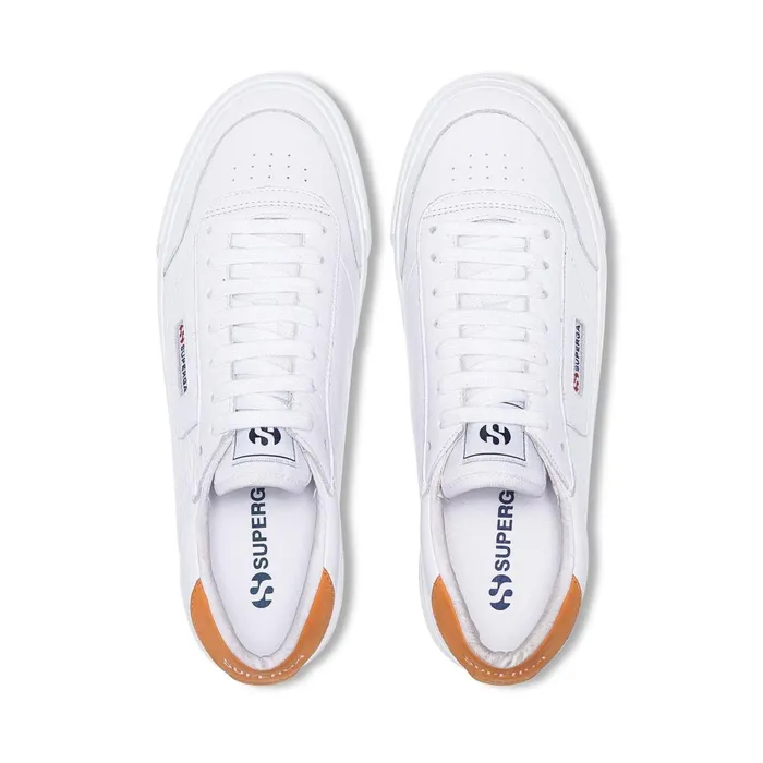 Men Sneakers Unisex 3843 COURT Low Cut WHITEORANGE Superga Low Cut