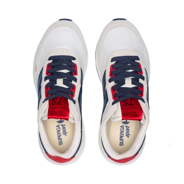 Men Sneakers Unisex 4089 TRAINING 9TS SLIM Low Cut WHITE AVORIONAVYRED Superga Low Cut