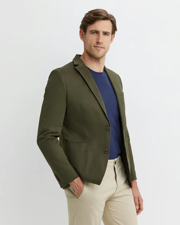 Men Sportscraft Jackets and Blazers Barton Sports Jacket Dark Khaki