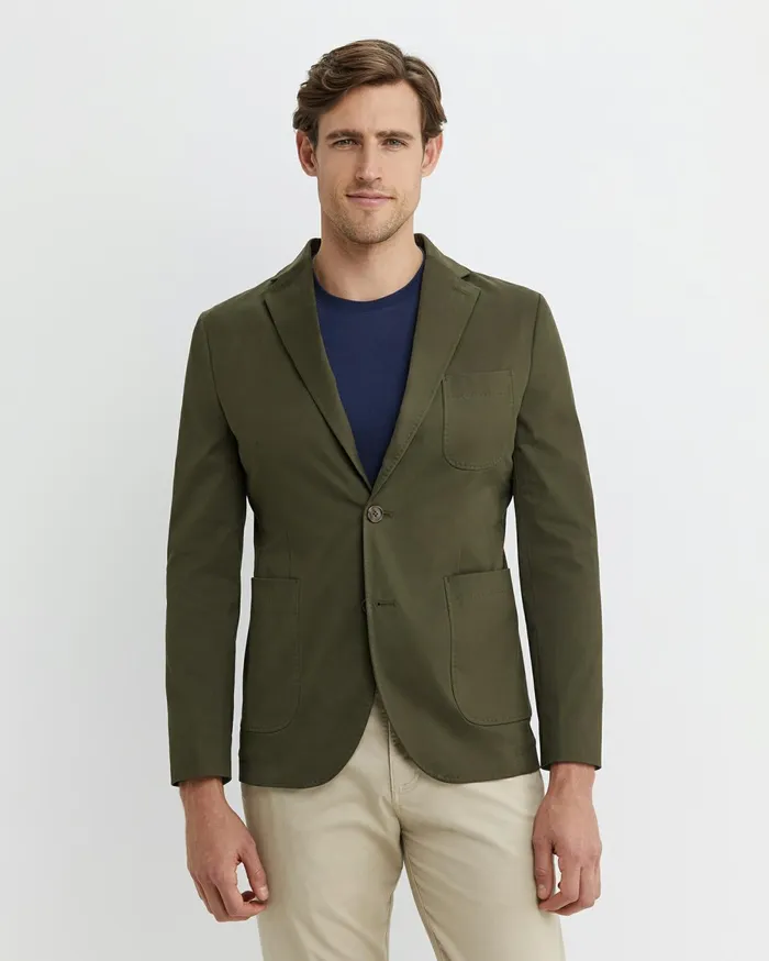Men Sportscraft Jackets and Blazers Barton Sports Jacket Dark Khaki