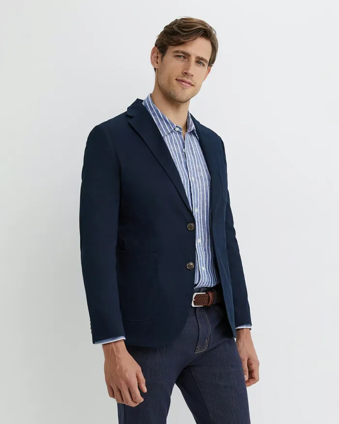 Men Sportscraft Jackets and Blazers Barton Sports Jacket Navy