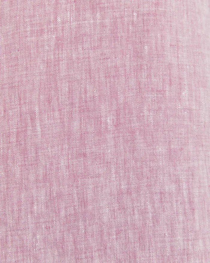 Men Sportscraft Shirts Long Sleeve Linen Shirt Dark Pink