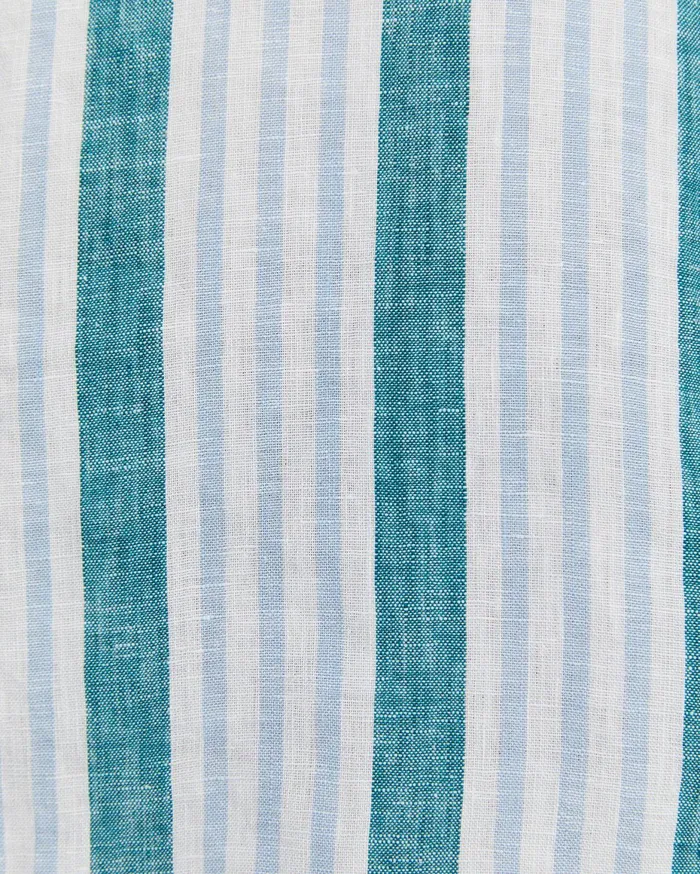 Men Sportscraft Shirts Pointon Long Sleeve Stripe Shirt Whiteblue