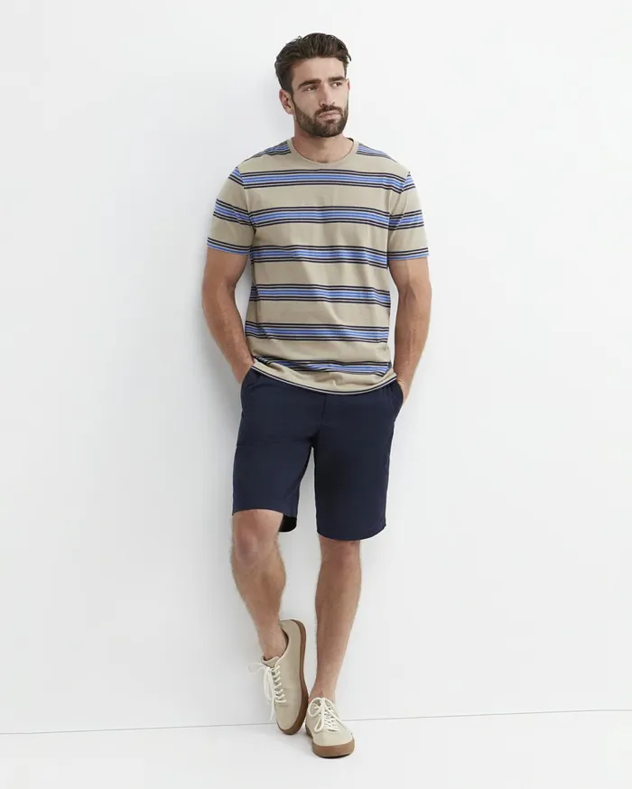 Men Sportscraft TShirts and Polos Harden Stripe Tee Natural