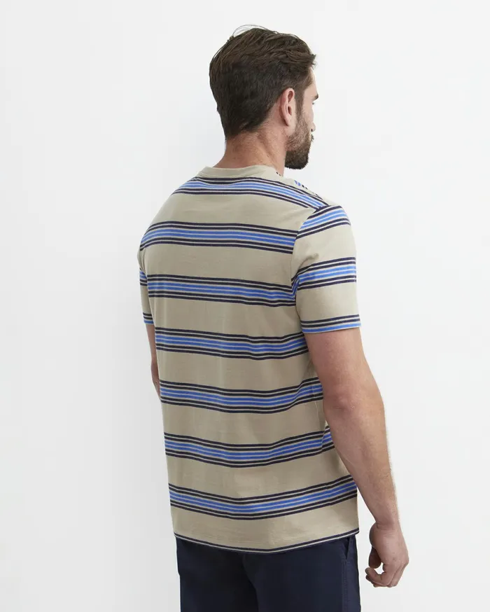 Men Sportscraft TShirts and Polos Harden Stripe Tee Natural