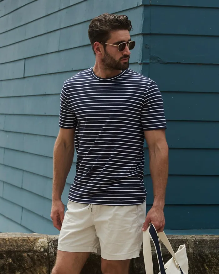 Men Sportscraft TShirts and Polos Supersoft Tee Navywhite