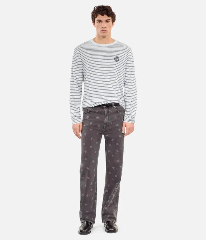 Men Sweaters THE KOOPLES Blazon Striped Wool And Cashmere Sweater