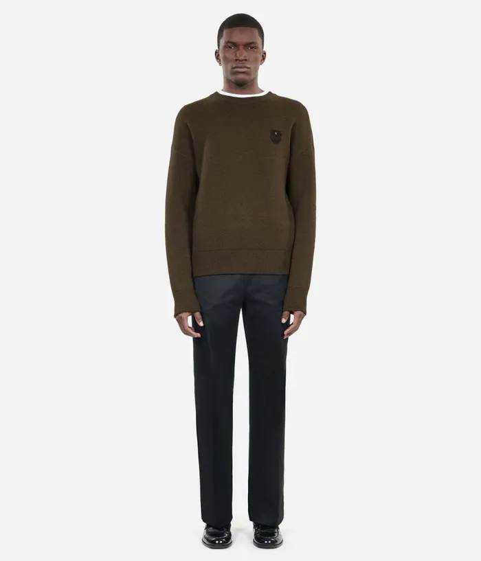Men Sweaters THE KOOPLES Khaki Wool Sweater Men Sweaters THE KOOPLES Khaki Wool Sweater