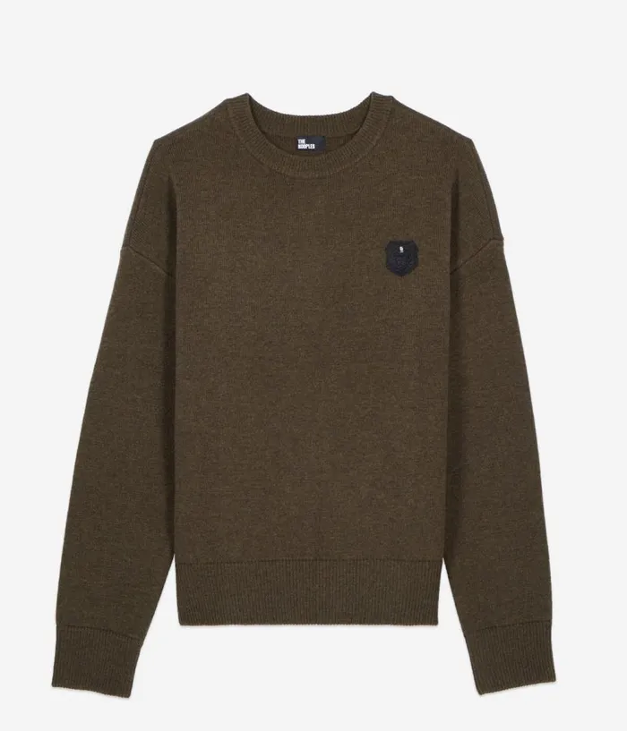 Men Sweaters THE KOOPLES Khaki Wool Sweater Men Sweaters THE KOOPLES Khaki Wool Sweater