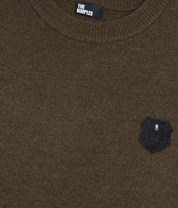 Men Sweaters THE KOOPLES Khaki Wool Sweater Men Sweaters THE KOOPLES Khaki Wool Sweater