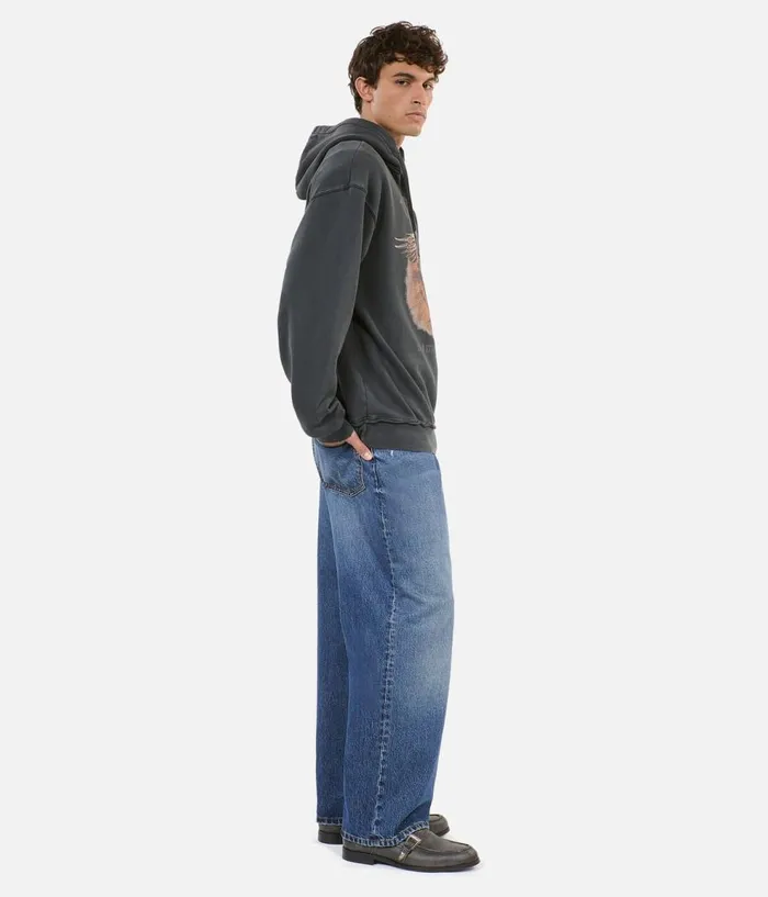 Men Sweatshirts and Sweatpants THE KOOPLES Black Hoodie With Serigraphy Men Sweatshirts and Sweatpants THE KOOPLES Black Hoodie With Serigraphy