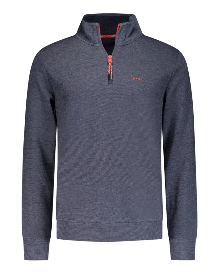 Men Sweatshirts NZA New Zealand Auckland Navy Fleece Sweater With HalfZip 8211 Winter Navy Men Sweatshirts NZA New Zealand Auckland Navy Fleece Sweater With HalfZip 8211 Winter Navy