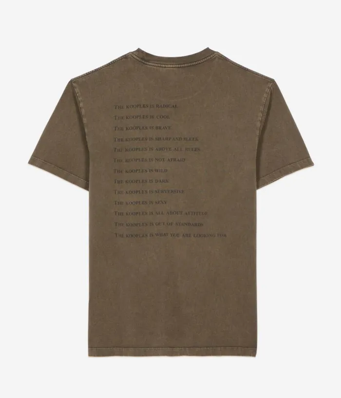 Men Tshirts THE KOOPLES Khaki What Tshirt Men Tshirts THE KOOPLES Khaki What Tshirt