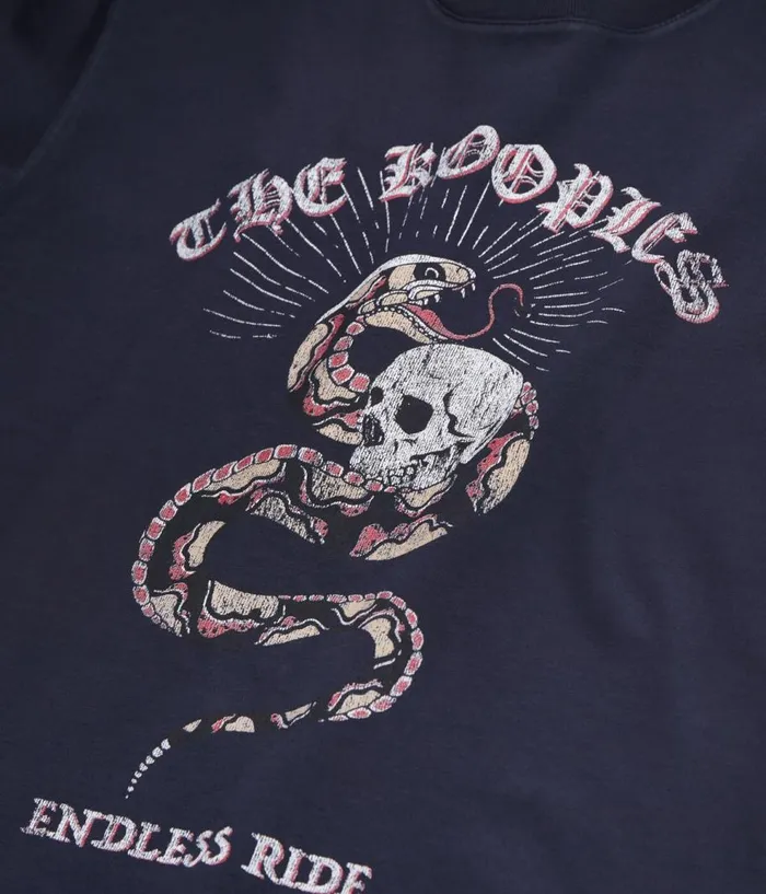 Men Tshirts THE KOOPLES Navy Blue Tshirt With Sneaky Snake Serigraphy Men Tshirts THE KOOPLES Navy Blue Tshirt With Sneaky Snake Serigraphy