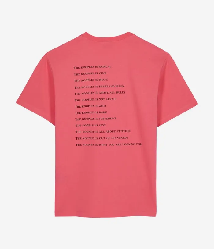 Men Tshirts THE KOOPLES Pink What Is Tshirt Men Tshirts THE KOOPLES Pink What Is Tshirt