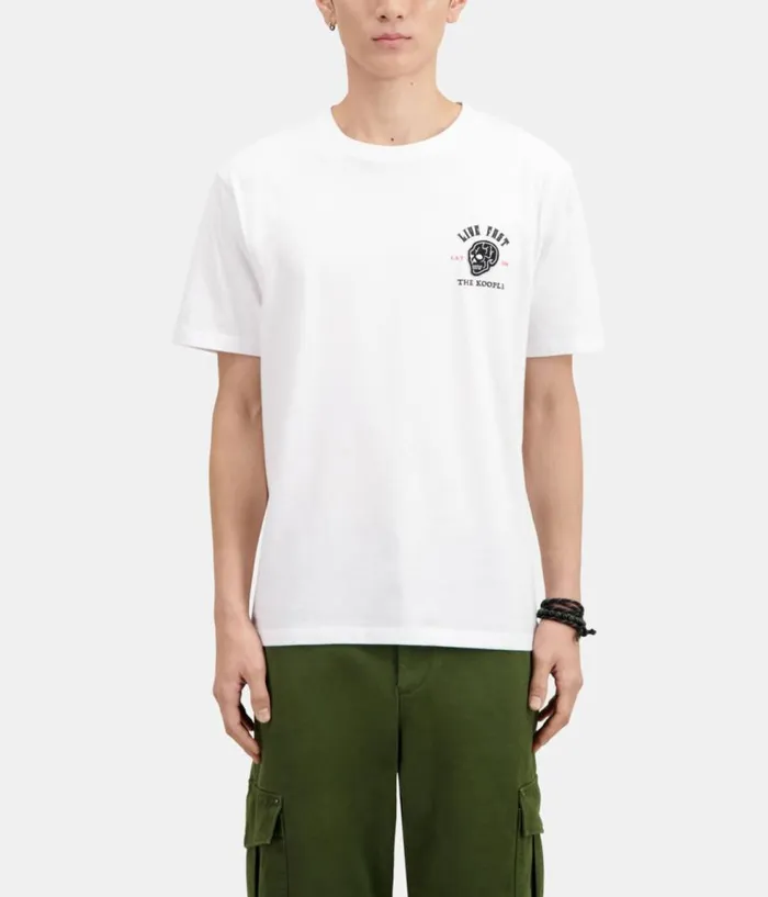 Men Tshirts THE KOOPLES White Live Fast Tshirt Men Tshirts THE KOOPLES White Live Fast Tshirt
