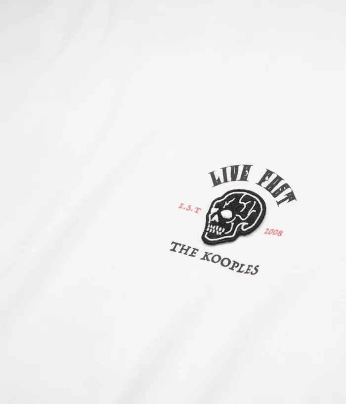 Men Tshirts THE KOOPLES White Live Fast Tshirt Men Tshirts THE KOOPLES White Live Fast Tshirt