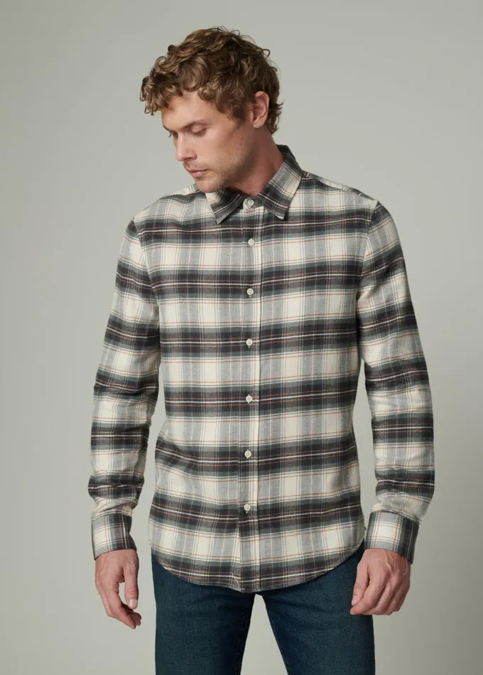 Men Tops Tees Joe039s Jeans OLIVER FLANNEL SHIRT Agave Plaid