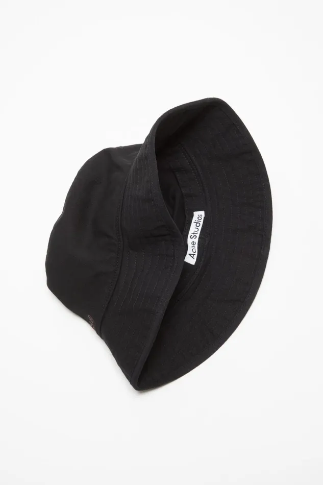 Men Twill Bucket Hat Black Acne Studios Hats