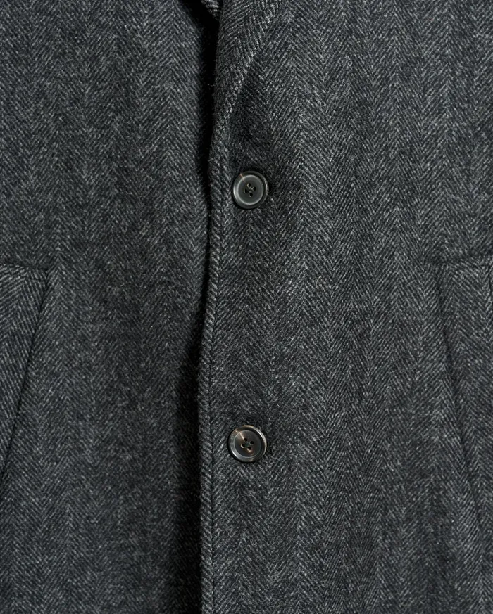 Men Walking Car Coat Charcoal Billy Reid Jackets and Outerwear