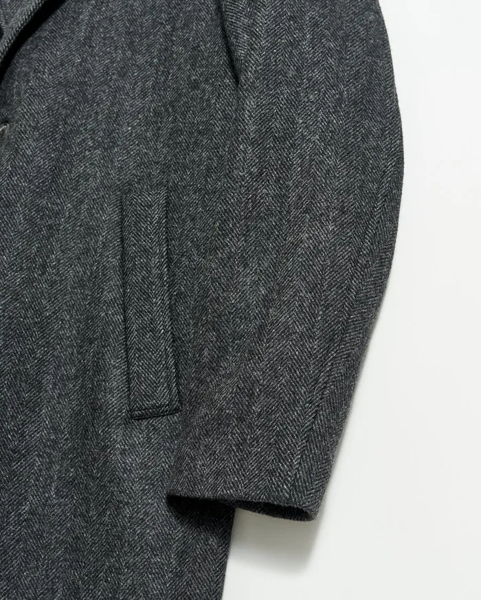 Men Walking Car Coat Charcoal Billy Reid Jackets and Outerwear