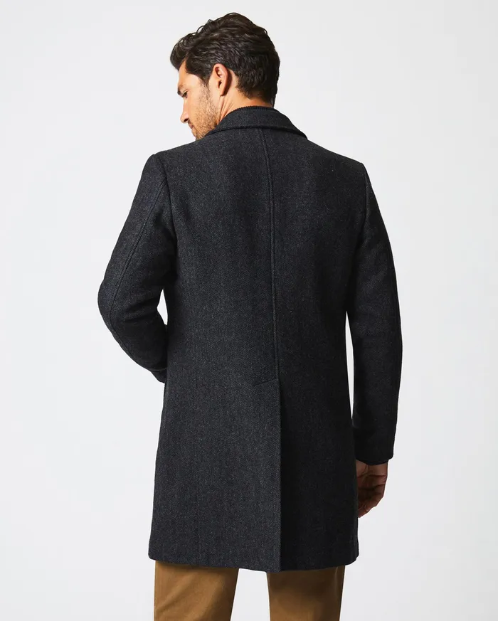 Men Walking Car Coat Charcoal Billy Reid Jackets and Outerwear