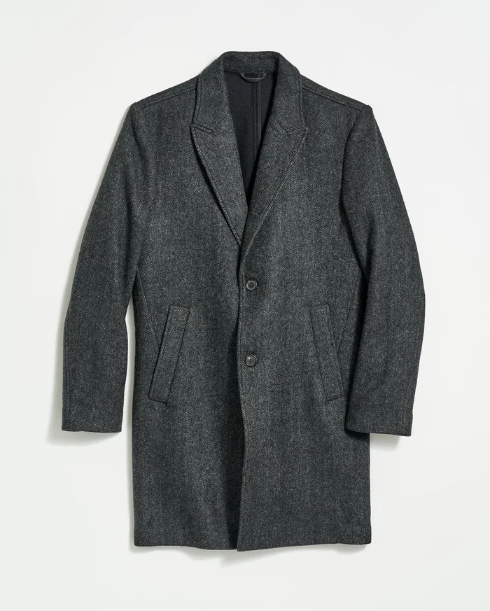 Men Walking Car Coat Charcoal Billy Reid Jackets and Outerwear