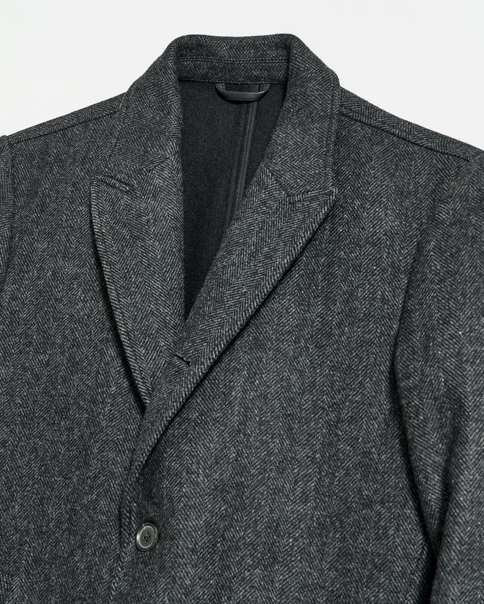 Men Walking Car Coat Charcoal Billy Reid Jackets and Outerwear