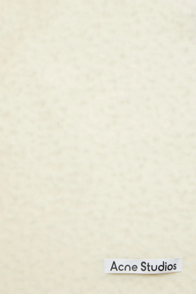 Men Wool Fringe Scarf Warm White Acne Studios Scarves