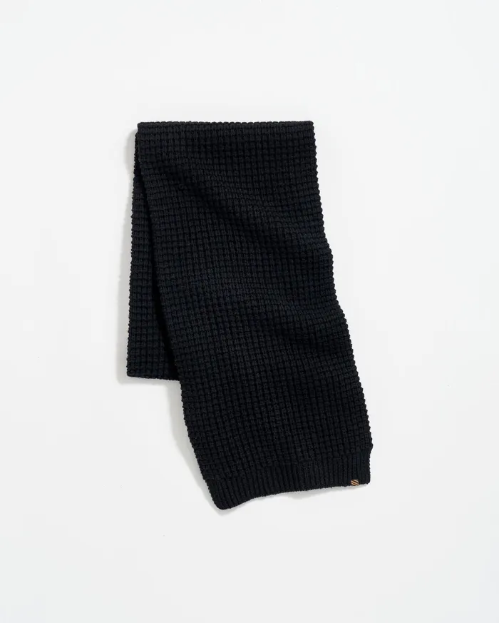 Men Wool Ribbon Scarf Black Billy Reid Accessories