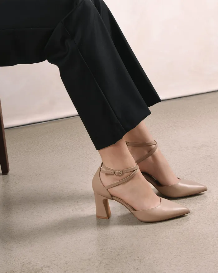 MID HEELS Women jomercer Alma mid heels beige leather MID HEELS Women jomercer Alma mid heels beige leather