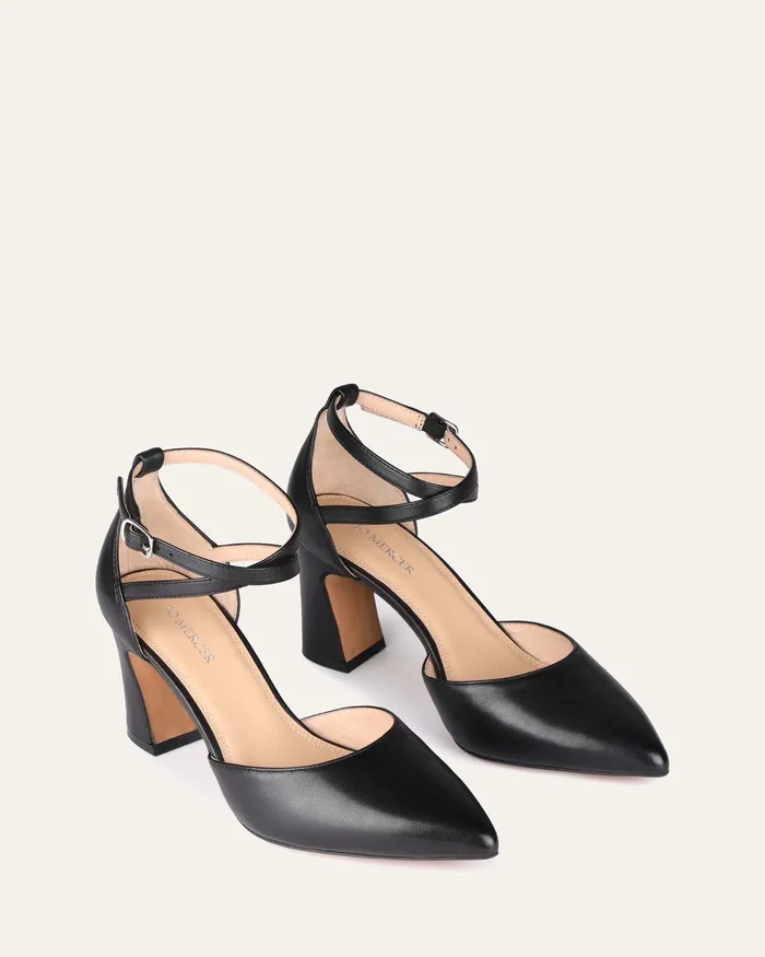 MID HEELS Women jomercer Alma mid heels black leather MID HEELS Women jomercer Alma mid heels black leather