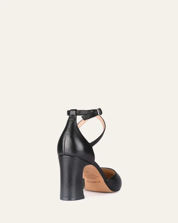 MID HEELS Women jomercer Alma mid heels black leather MID HEELS Women jomercer Alma mid heels black leather