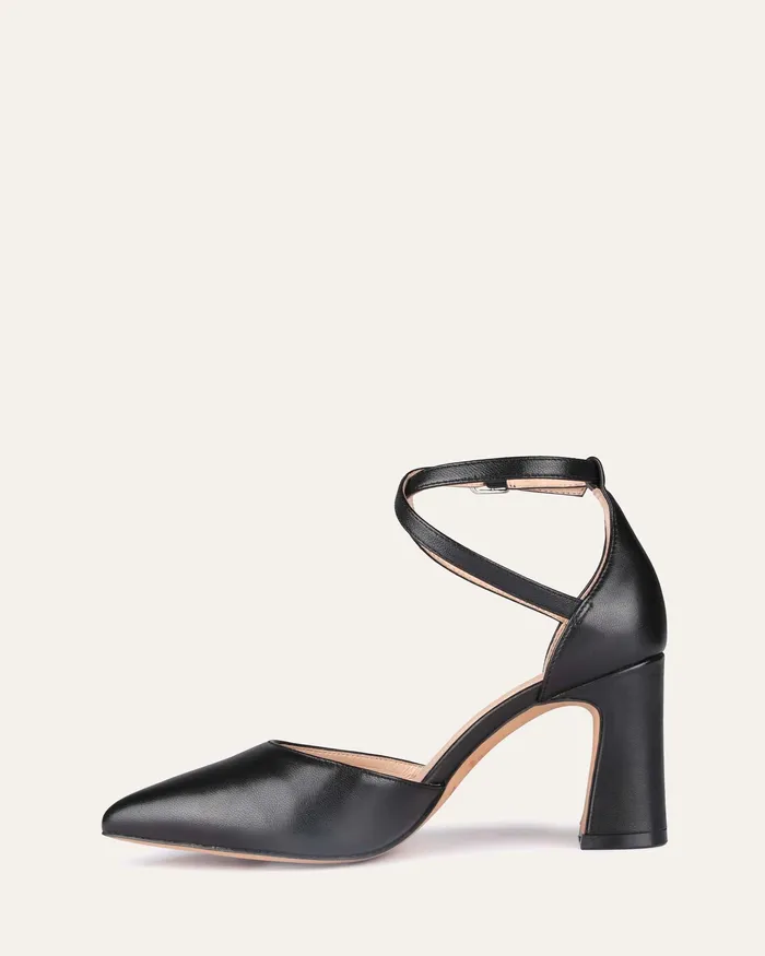 MID HEELS Women jomercer Alma mid heels black leather MID HEELS Women jomercer Alma mid heels black leather