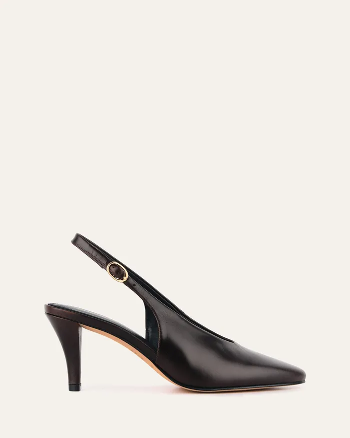 MID HEELS Women jomercer Justine mid heel espresso leather