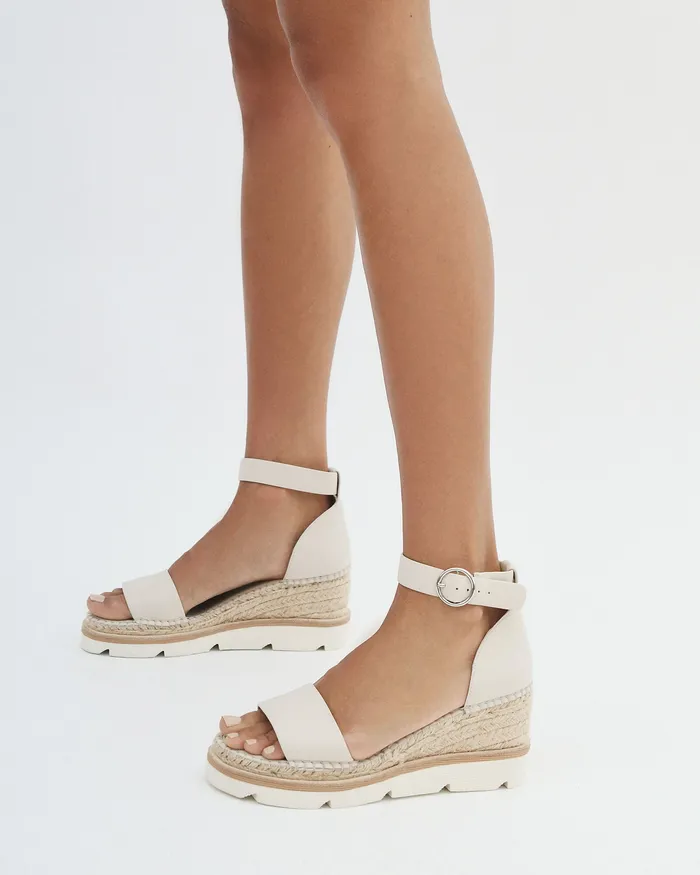 MID SANDALS Kelly mid heel wedges bone leather 8211 jomercer Women MID SANDALS Kelly mid heel wedges bone leather 8211 jomercer Women