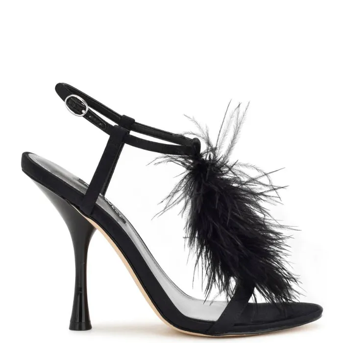 Million Ankle Strap Heeled Sandals Black Women Nine West Heels