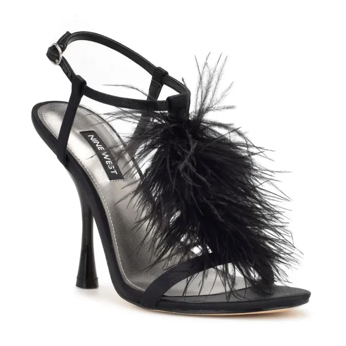 Million Ankle Strap Heeled Sandals Black Women Nine West Heels Million Ankle Strap Heeled Sandals Black Women Nine West Heels