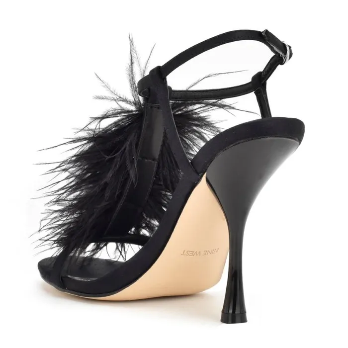 Million Ankle Strap Heeled Sandals Black Women Nine West Heels Million Ankle Strap Heeled Sandals Black Women Nine West Heels