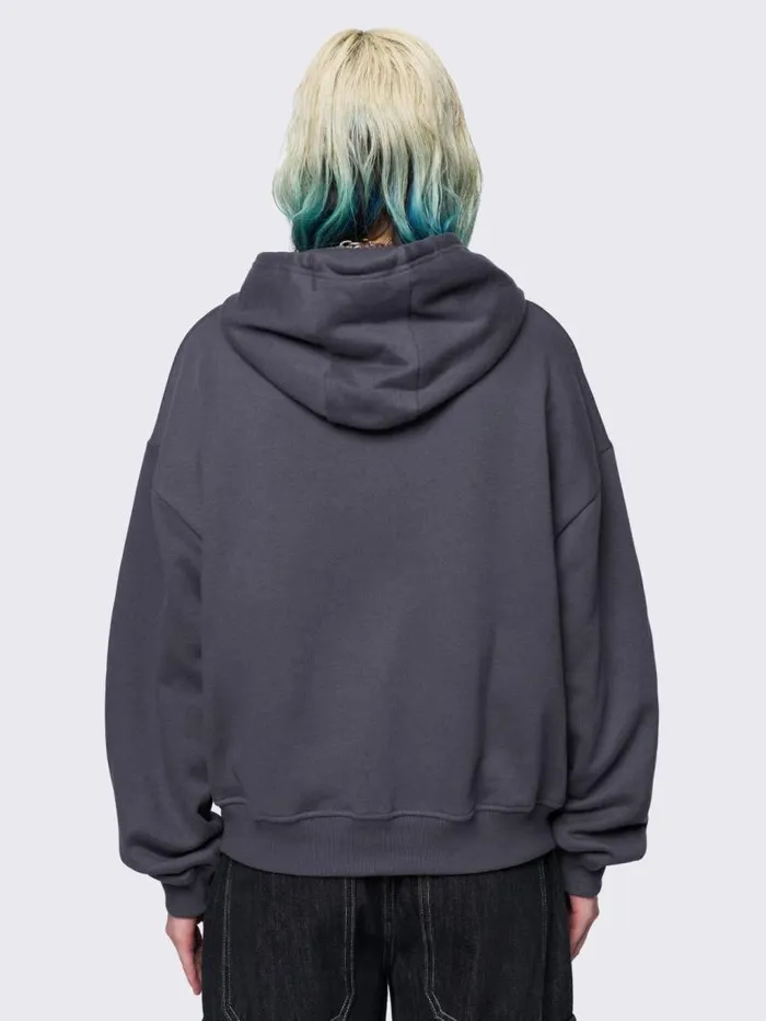 Minga Ink Grey Zip Up Hoodie Women Minga London Sweatshirts and Hoodies