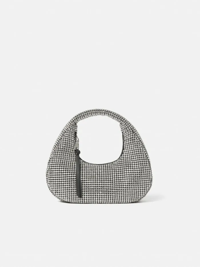 Mini Tay Crystal Bag Silver Women Jigsaw Bags