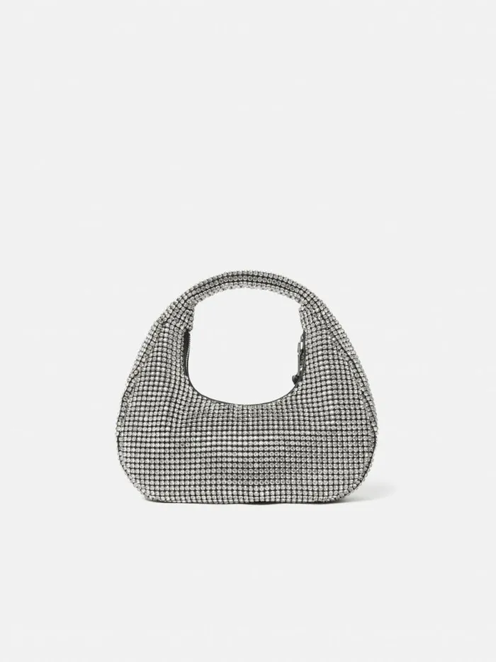 Mini Tay Crystal Bag Silver Women Jigsaw Bags