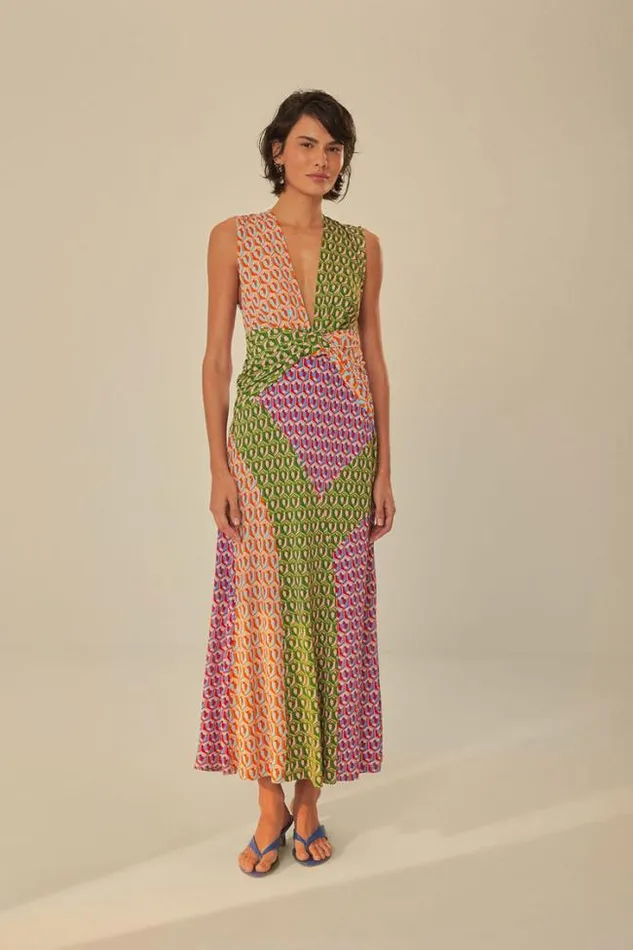 Mixed Cashew Knot Maxi Dress Women FARM Rio Maxi Dresses